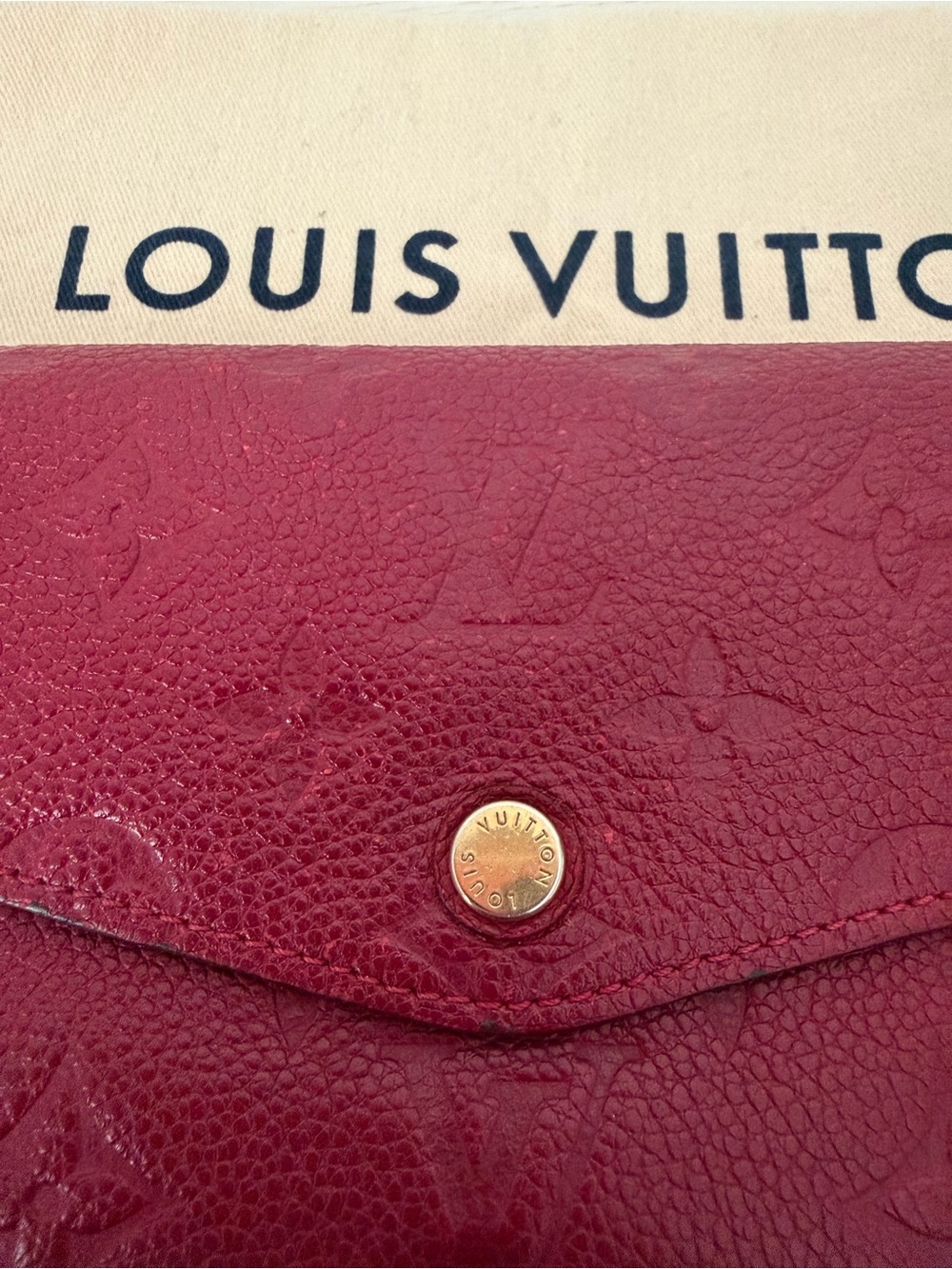 Louis Vuitton Burgundy Empriente Monogram Envelope Wallet - Picture 3 of 8